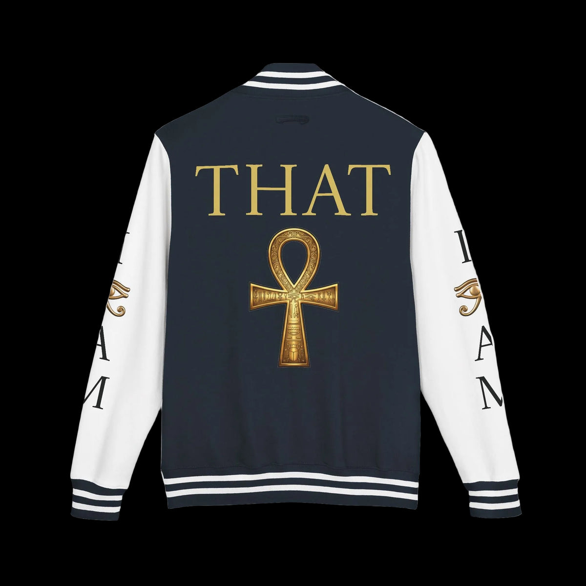 I Am That I Am Ankh Letterman Jacket - AetherLux.Shop