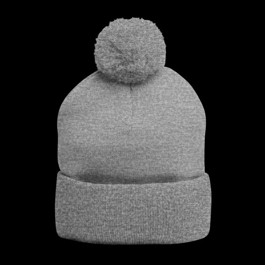 777 Pom-Pom Knit Cap — Grey - AetherLux.Shop