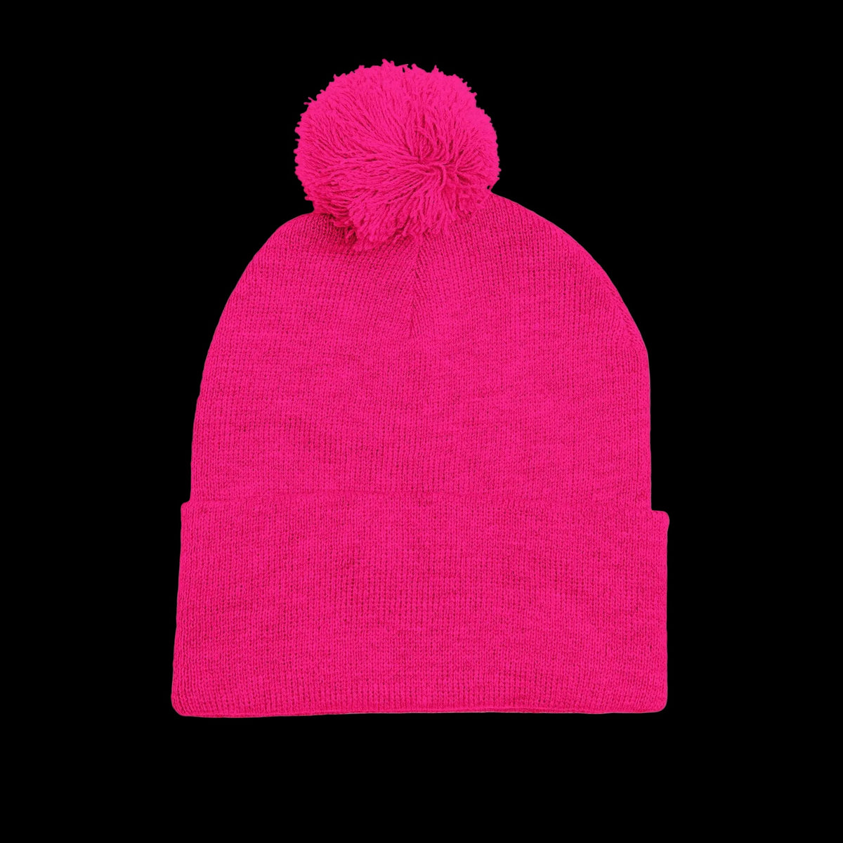 777 Pom-Pom Knit Cap — Hot Pink - AetherLux.Shop