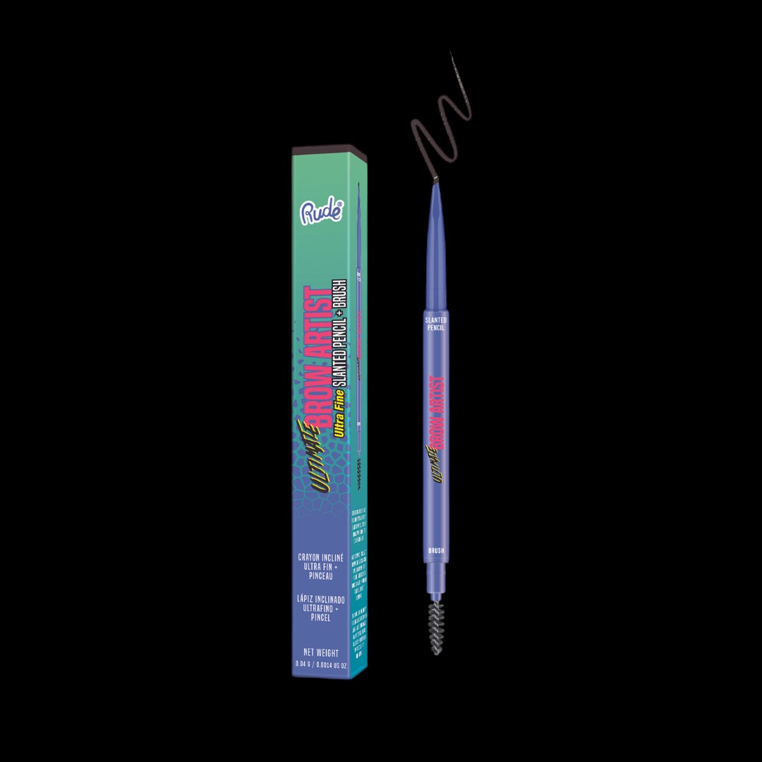 RUDE Ultimate Brow Artist Ultra Fine Slanted Pencil & Brush - Neutral Brown by VYSN