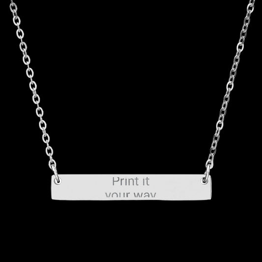 Horizontal Bar Necklace (Engraving) - AetherLux.Shop