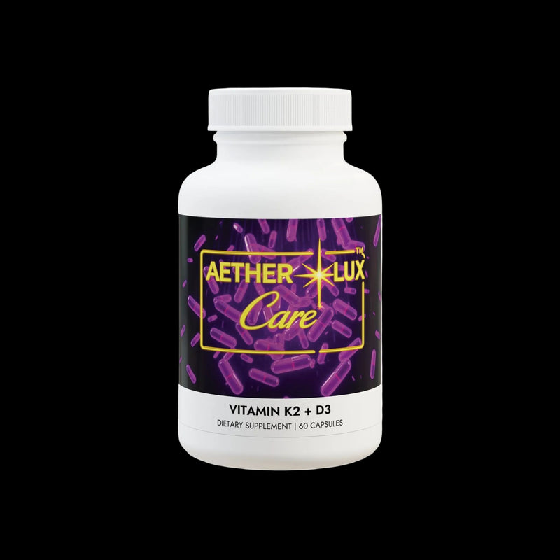 AetherLux Vitamin K2 + D3 Supplement (60 Capsules)
