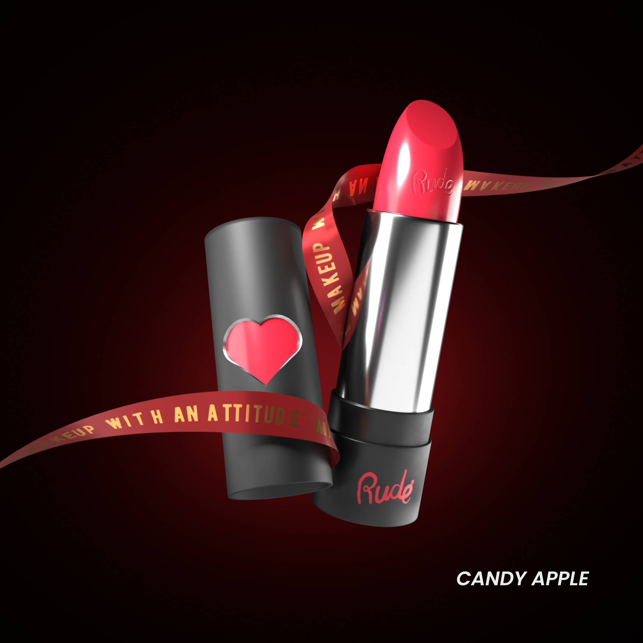 RUDE Hydro Shine Moisturizing Lipstick - Candy Apple by VYSN