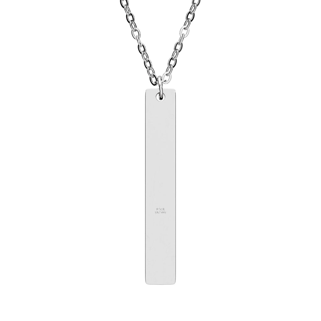 Personalized Vertical Bar Necklace, Custom Engraved Jewelry, Unique Gift for Her, Minimalist Necklace, Birthday, Anniversary, Love Token