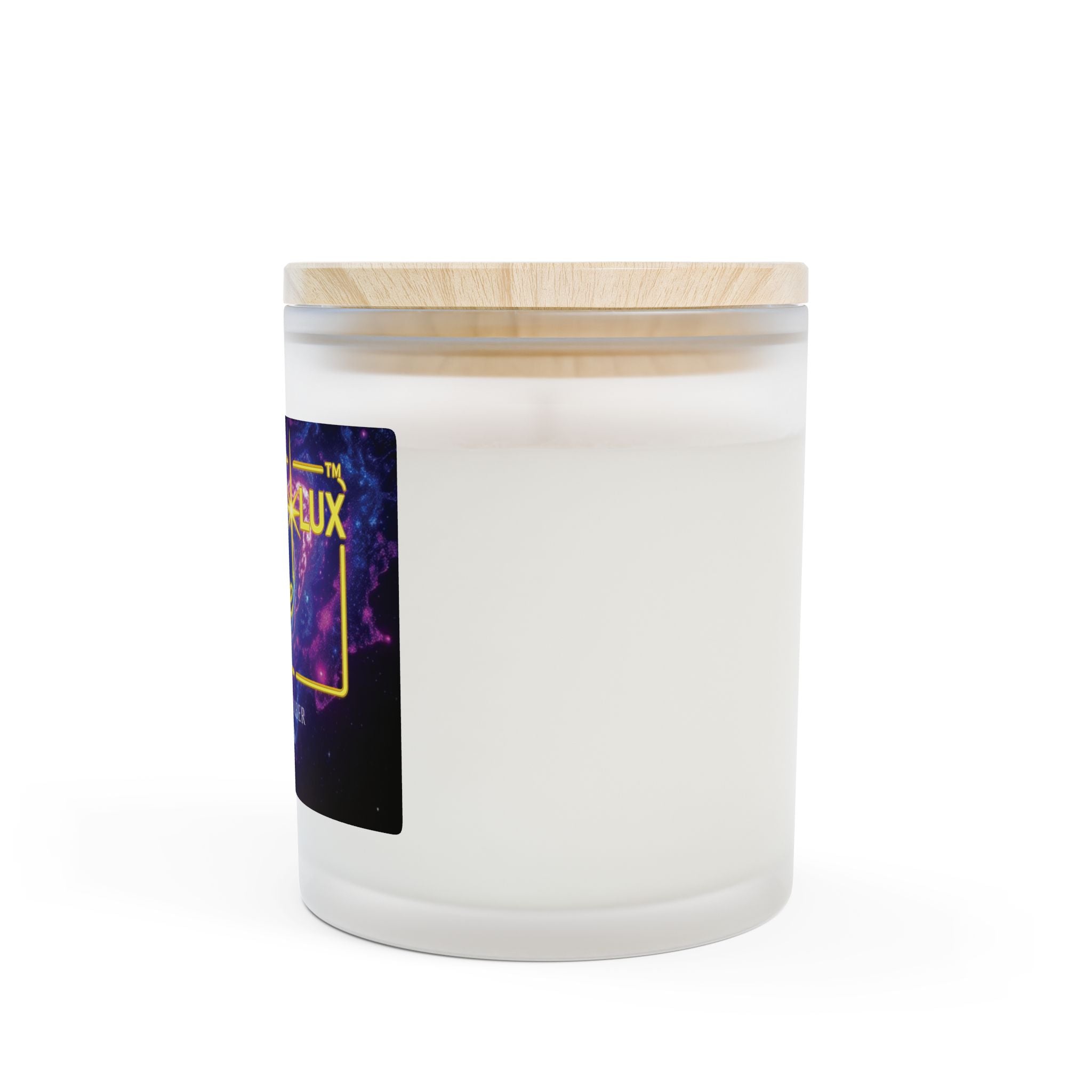 Oakmoss & Amber Frosted Glass Candle, 11oz by Printify