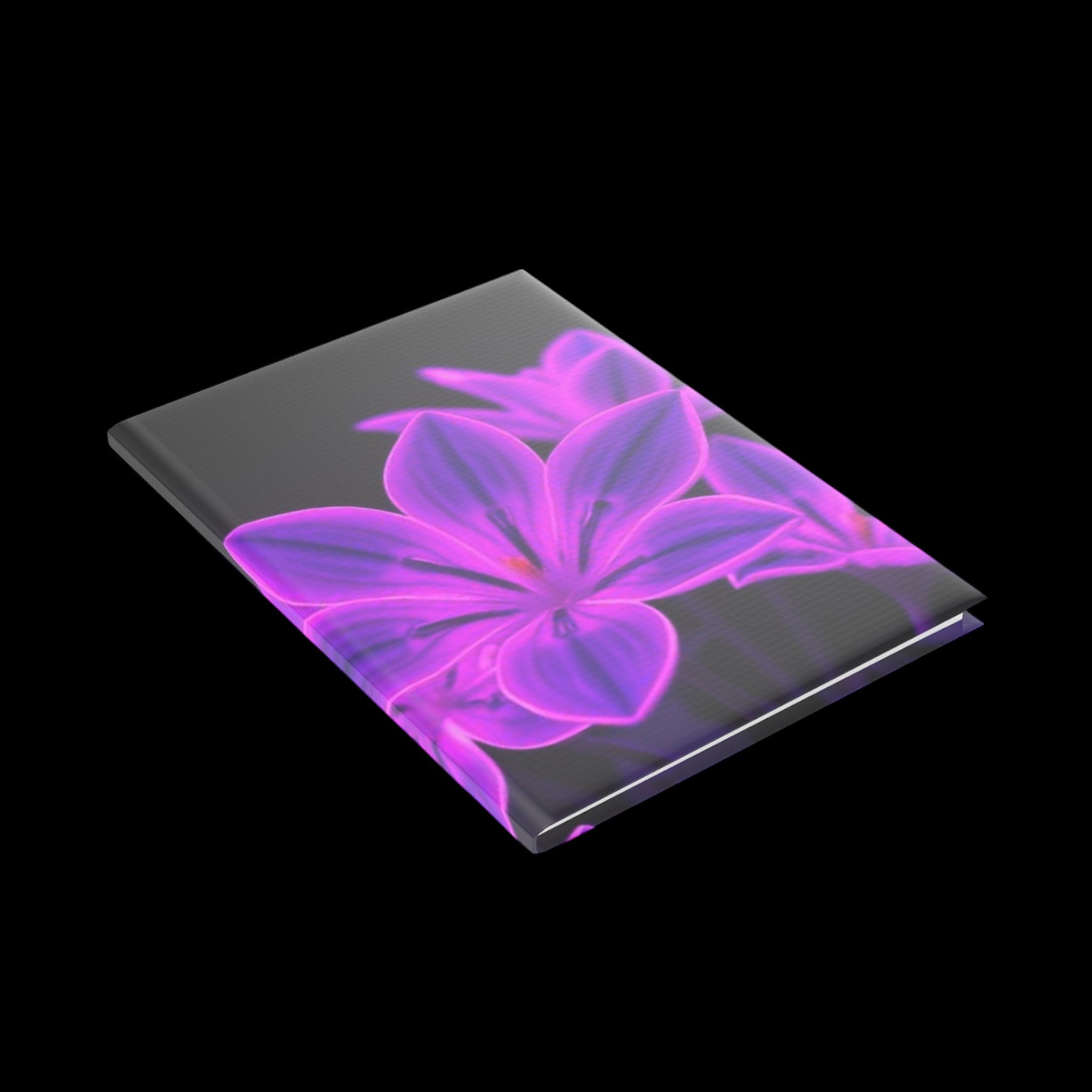 Royal Aura: Dark Flowers Hardcover Notebook with Puffy Covers by Printify