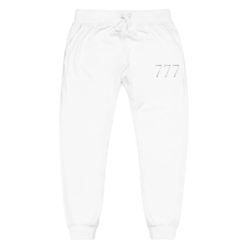 777 Fleece Sweatpants — White