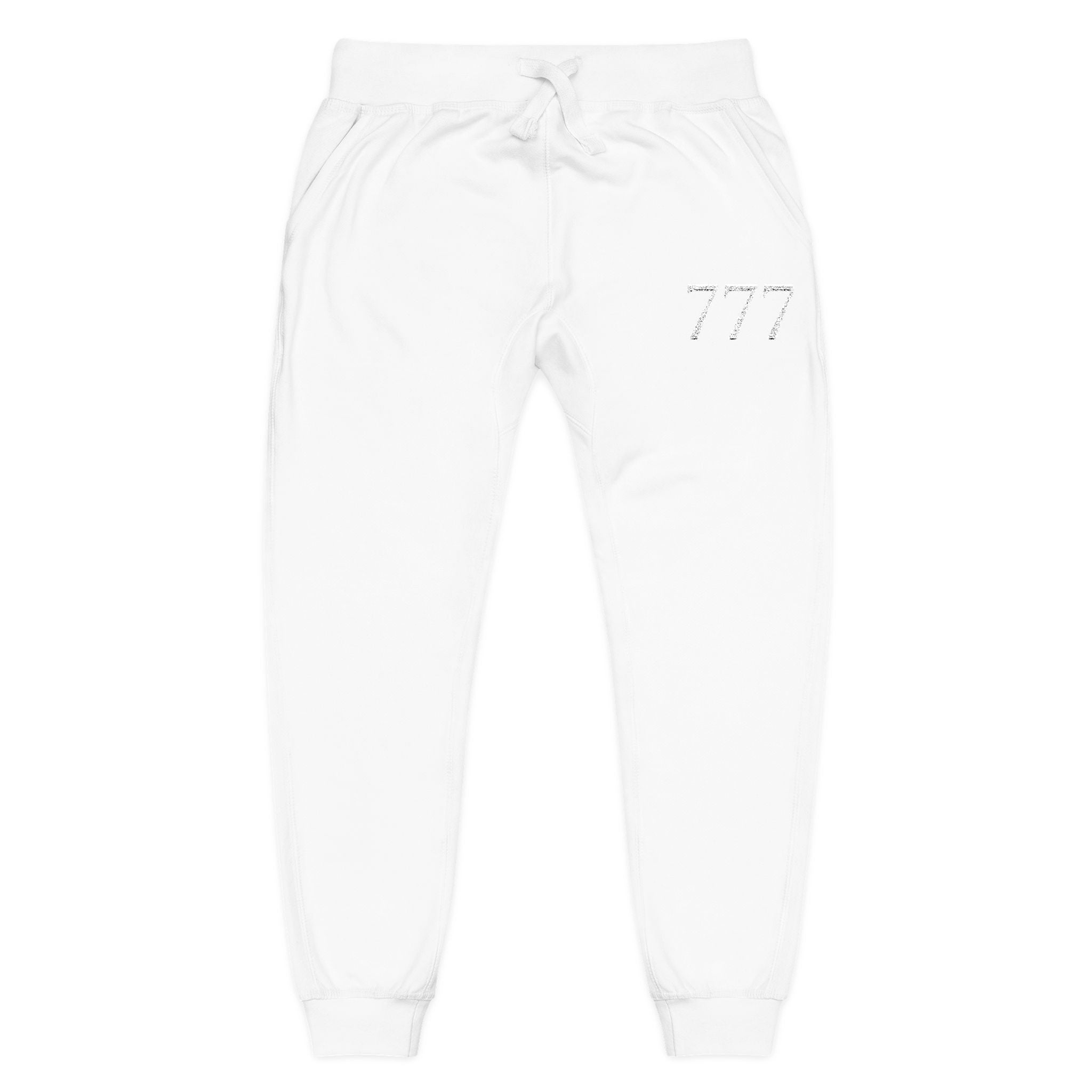 777 Fleece Sweatpants — White