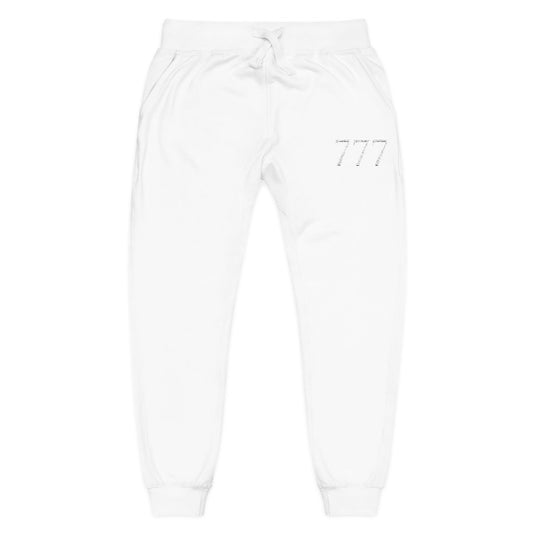 777 Fleece Sweatpants — White