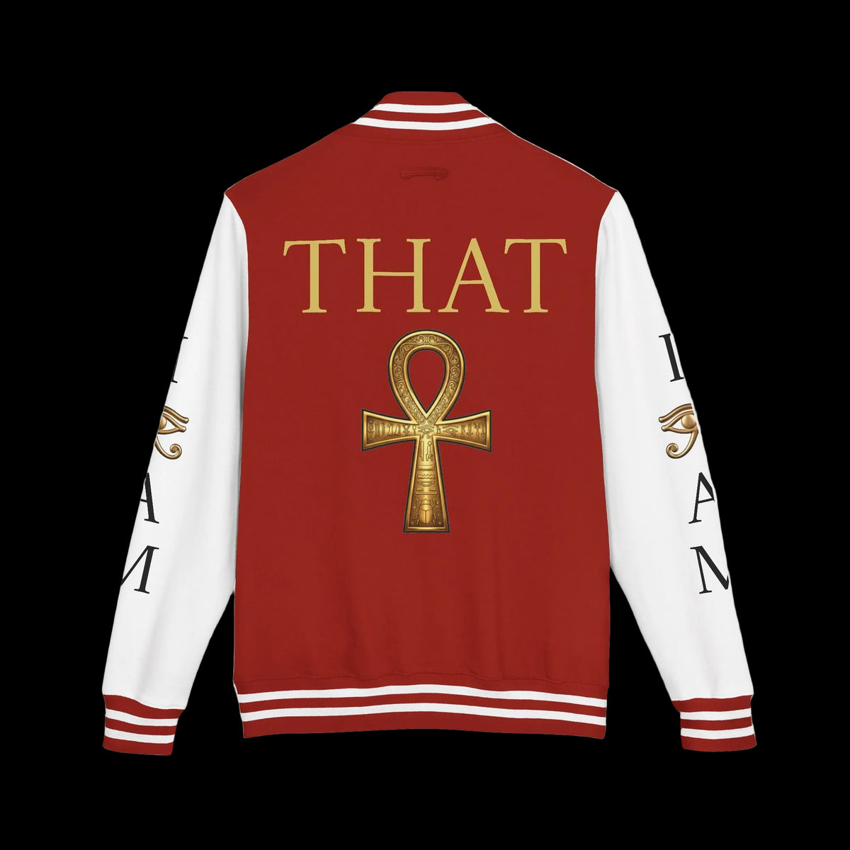 I Am That I Am Ankh Letterman Jacket - AetherLux.Shop