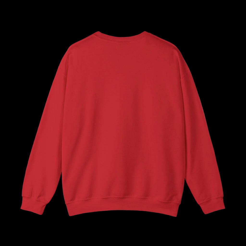 777 Crewneck Sweatshirt — Red by Printify