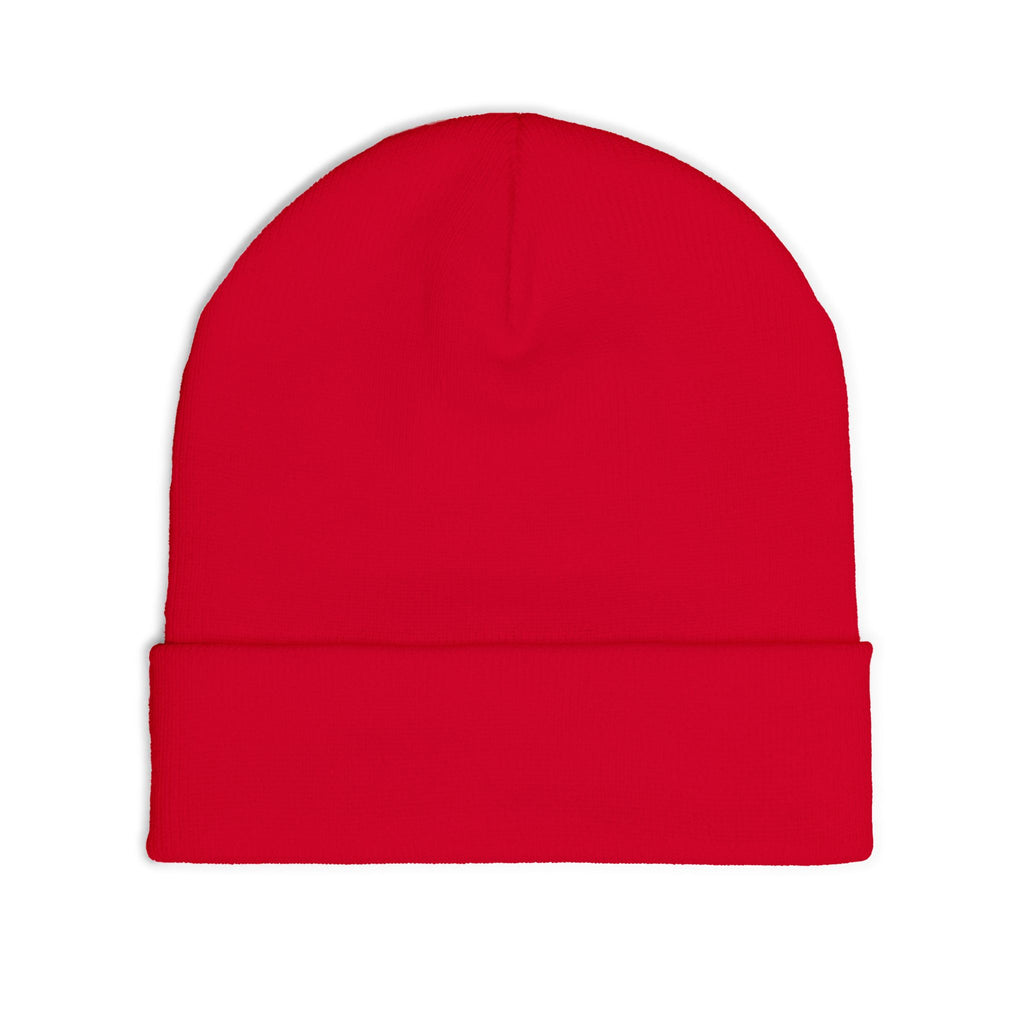 '777' Knit Beanie — Red