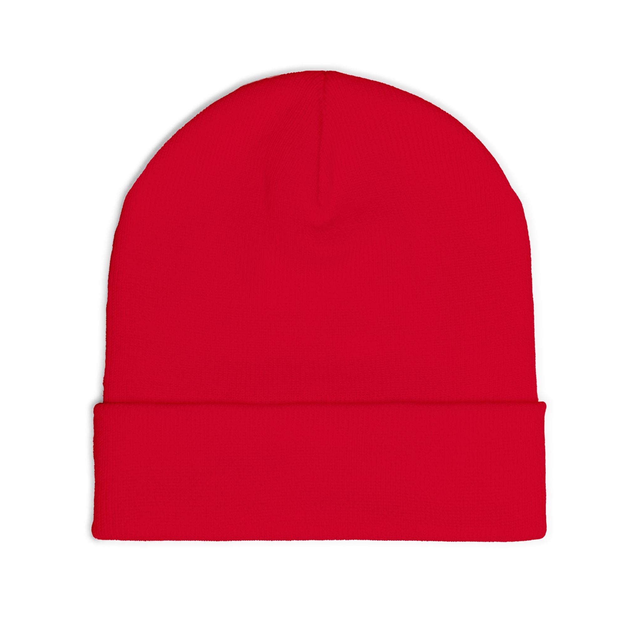 '777' Knit Beanie — Red
