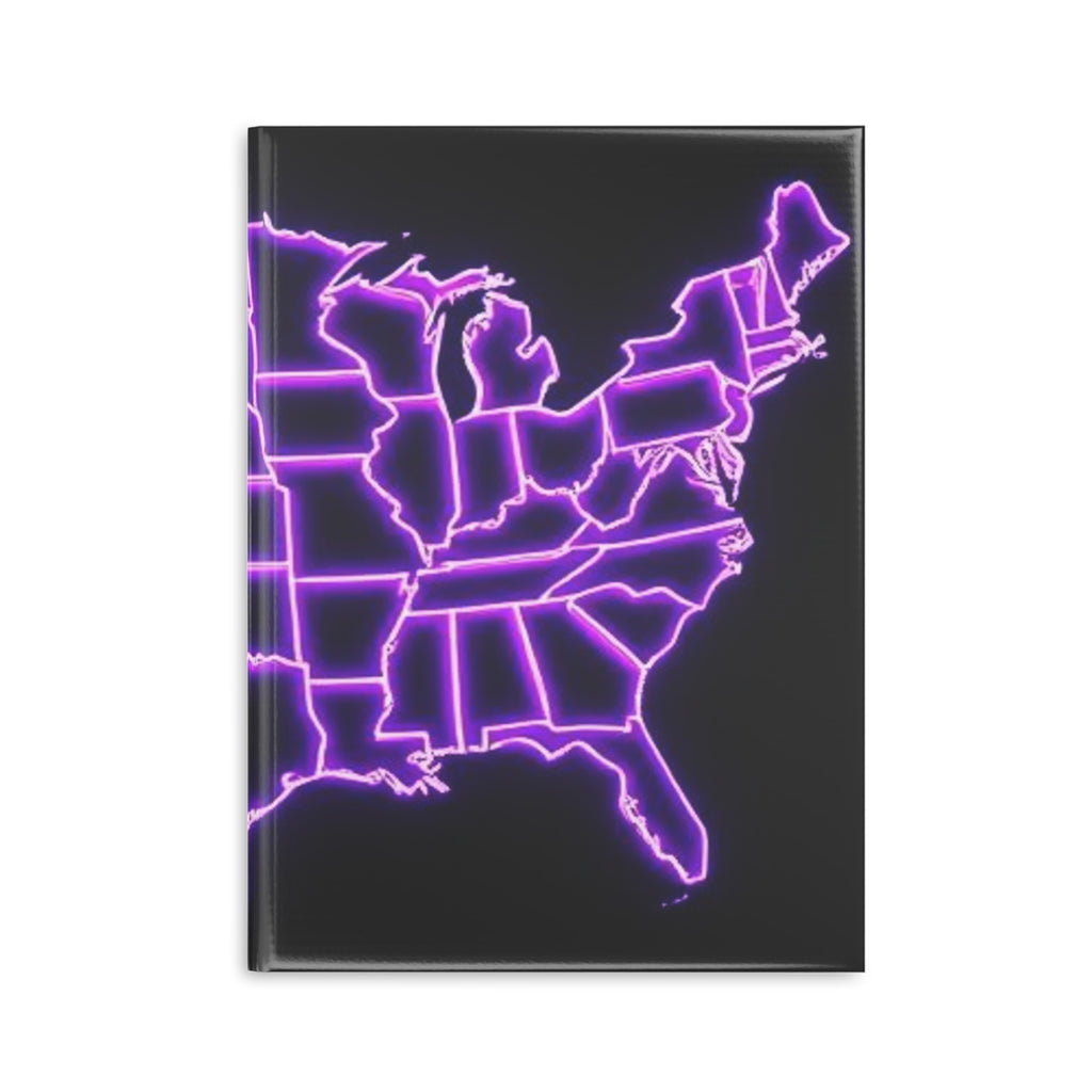 Royal Aura: America Hardcover Notebook with Puffy Covers by Printify