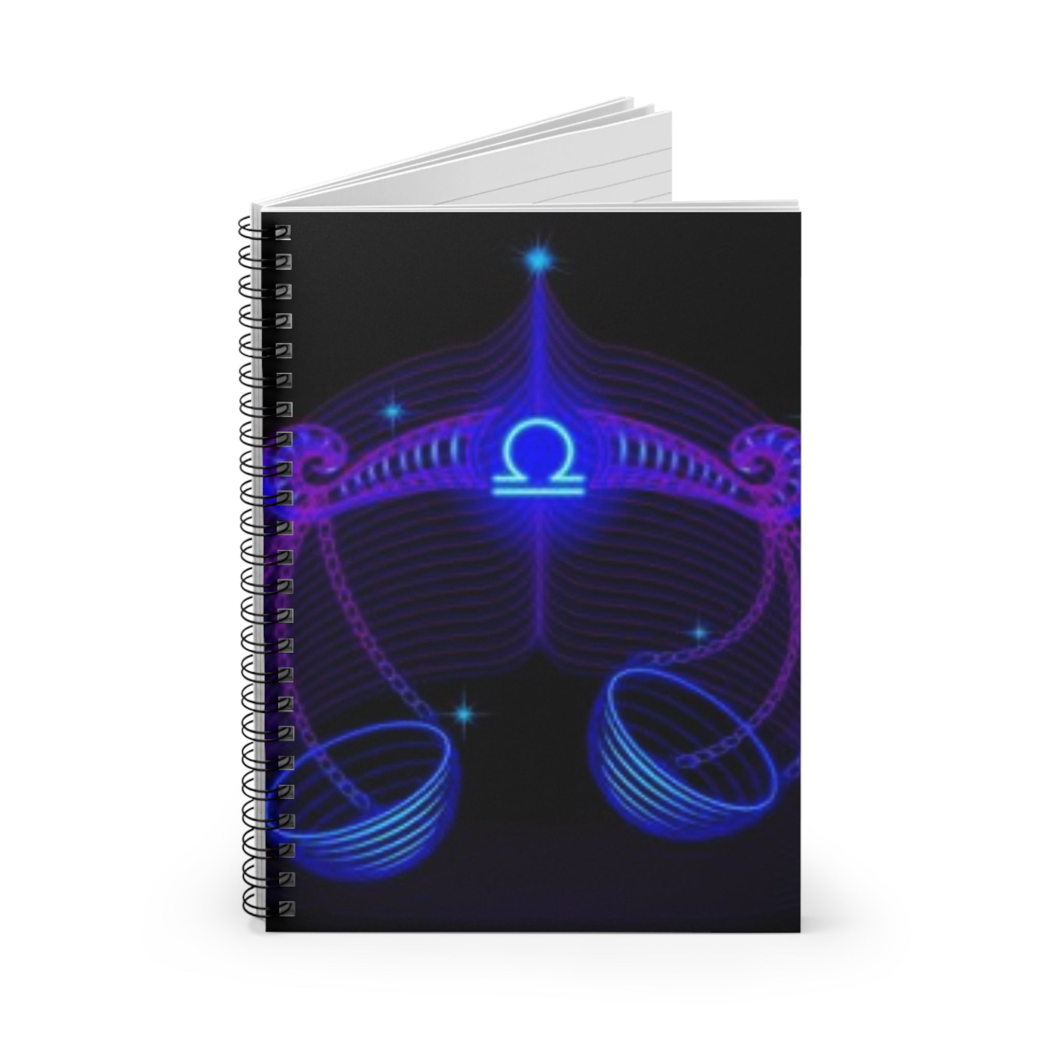 Bleu Aura: Libra Spiral Notebook - Ruled Line