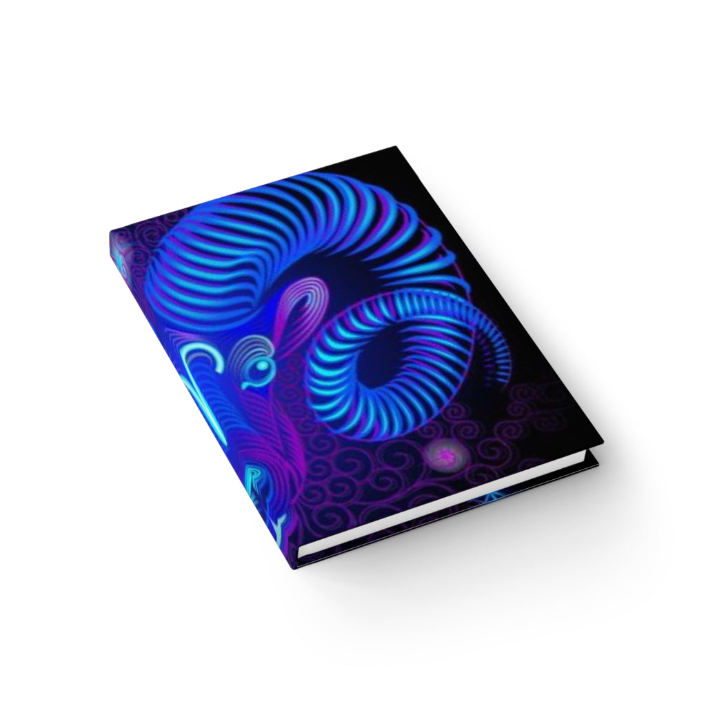 Bleu Aura: Leo Hard Cover Journal - Ruled Line