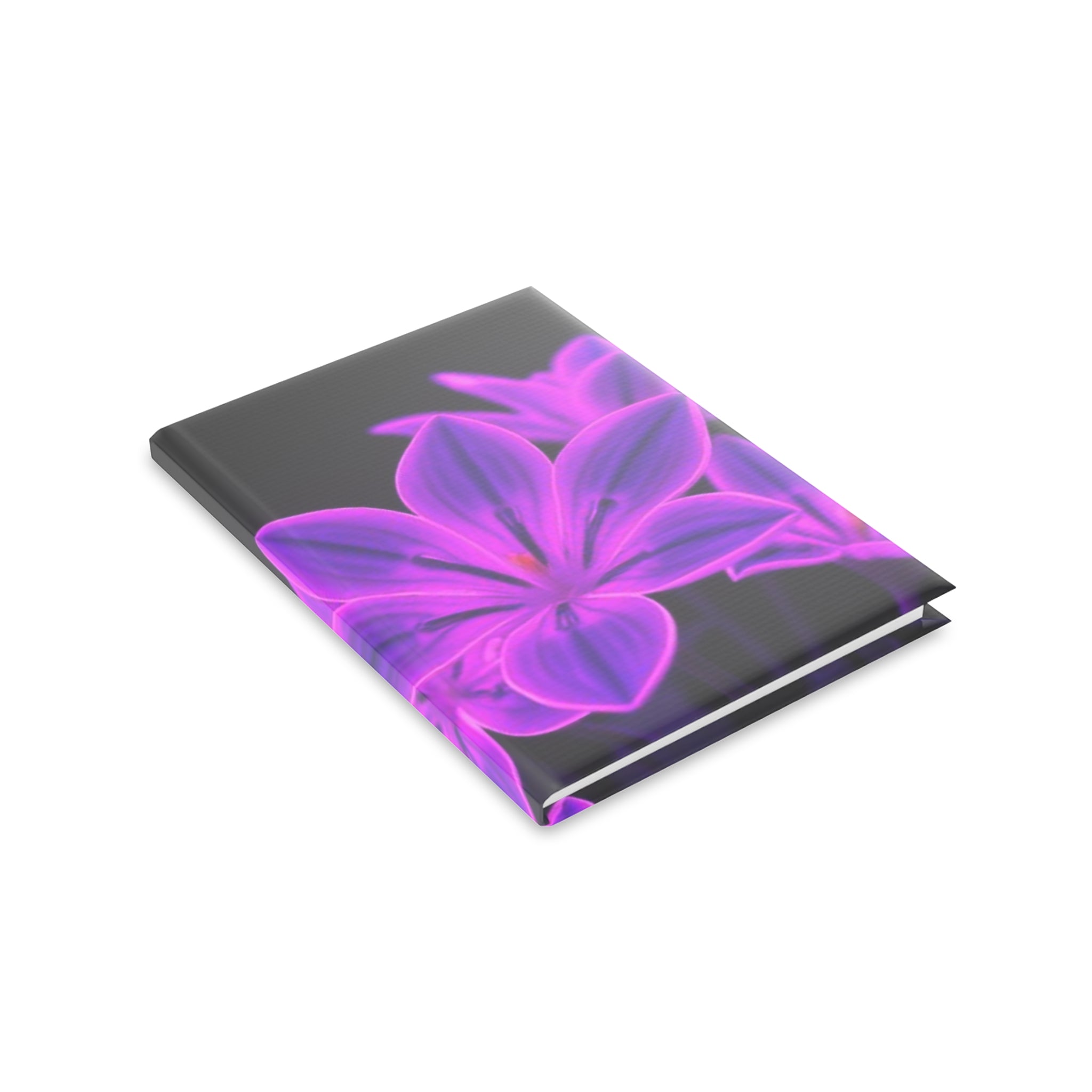Royal Aura: Dark Flowers Hardcover Notebook with Puffy Covers