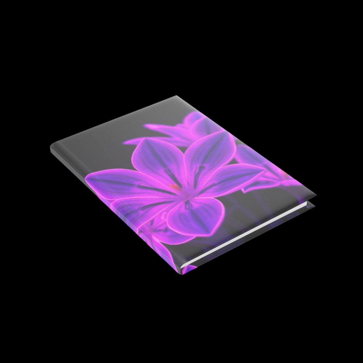 Royal Aura: Dark Flowers Hardcover Notebook with Puffy Covers - AetherLux.Shop