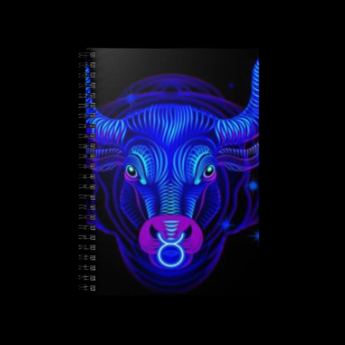 Bleu Aura: Taurus Spiral Notebook - Ruled Line - AetherLux.Shop