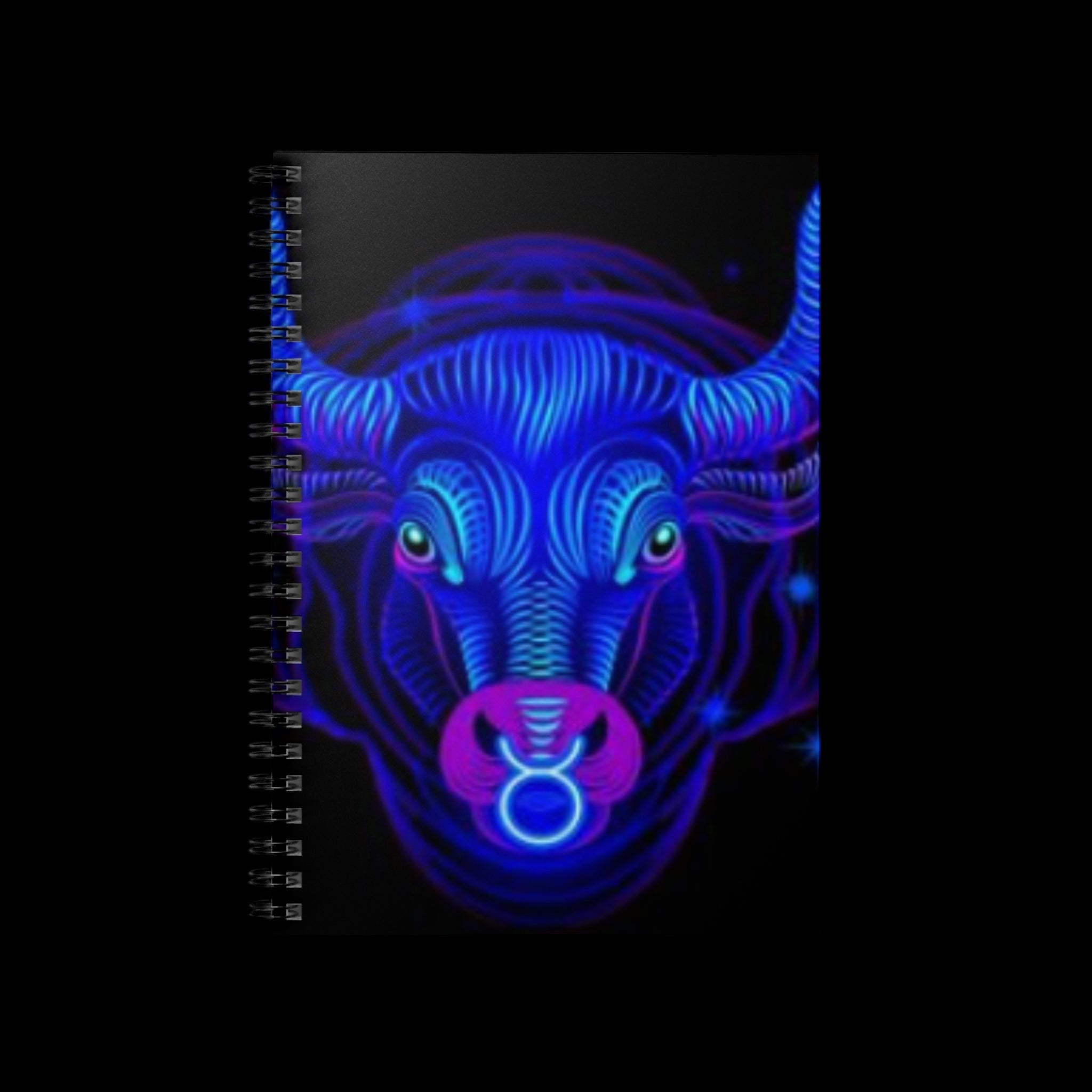 Bleu Aura: Taurus Spiral Notebook - Ruled Line by Printify