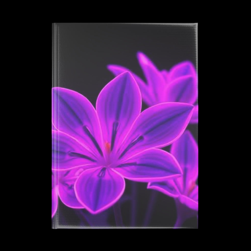Royal Aura: Dark Flowers Hardcover Notebook with Puffy Covers by Printify