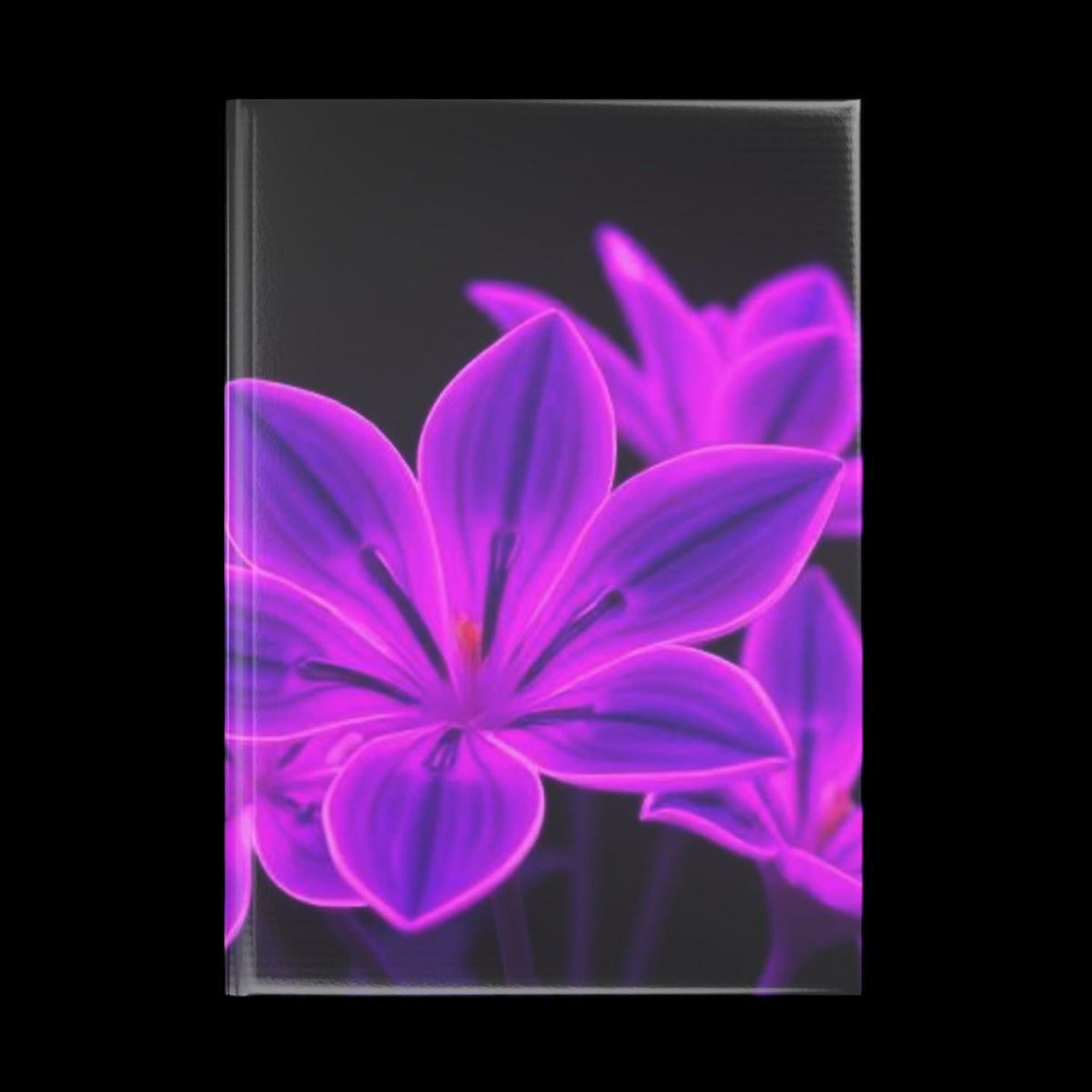 Royal Aura: Dark Flowers Hardcover Notebook with Puffy Covers - AetherLux.Shop