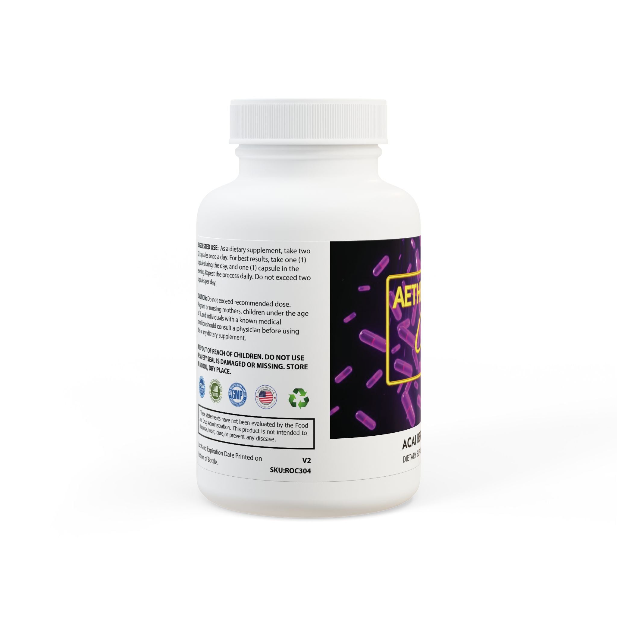 AetherLux Acai Berry Complex Supplement (60 Capsules)