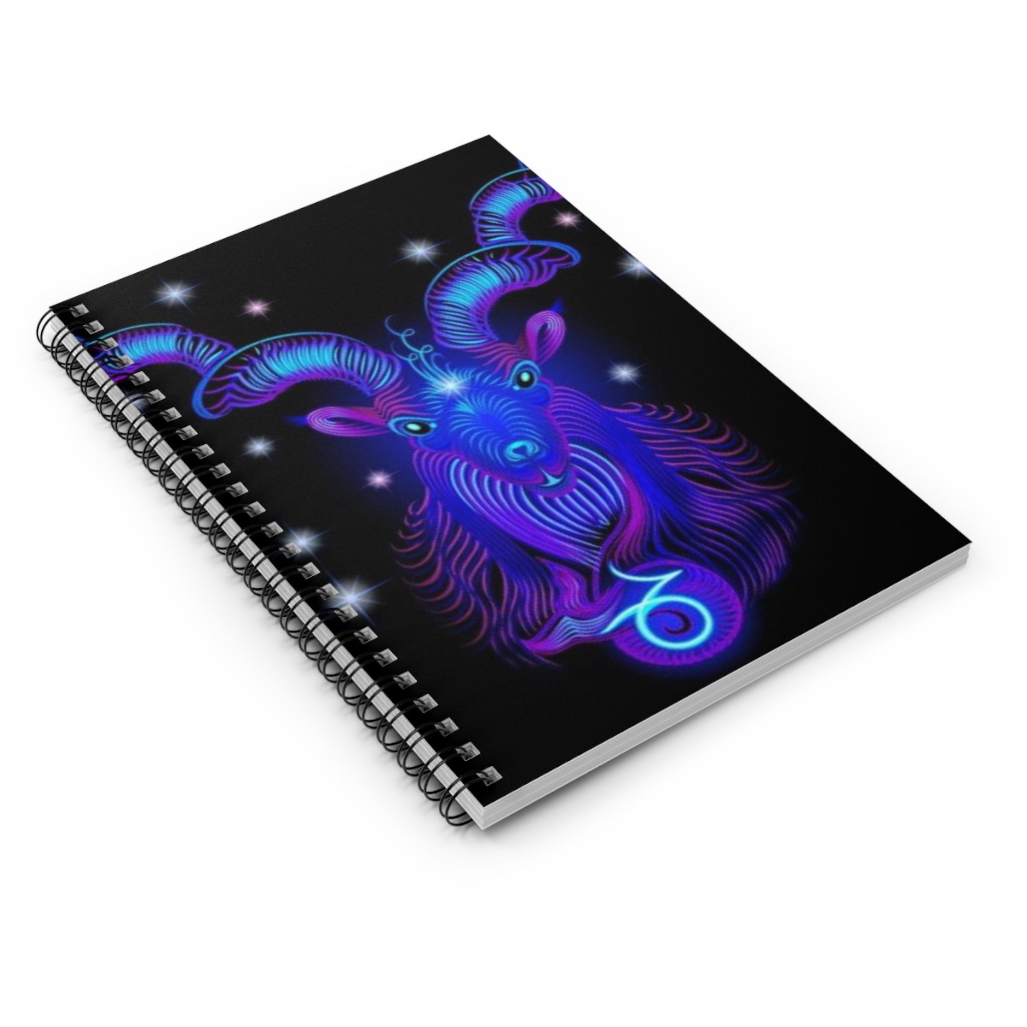 Bleu Aura: Capricorn Spiral Notebook - Ruled Line