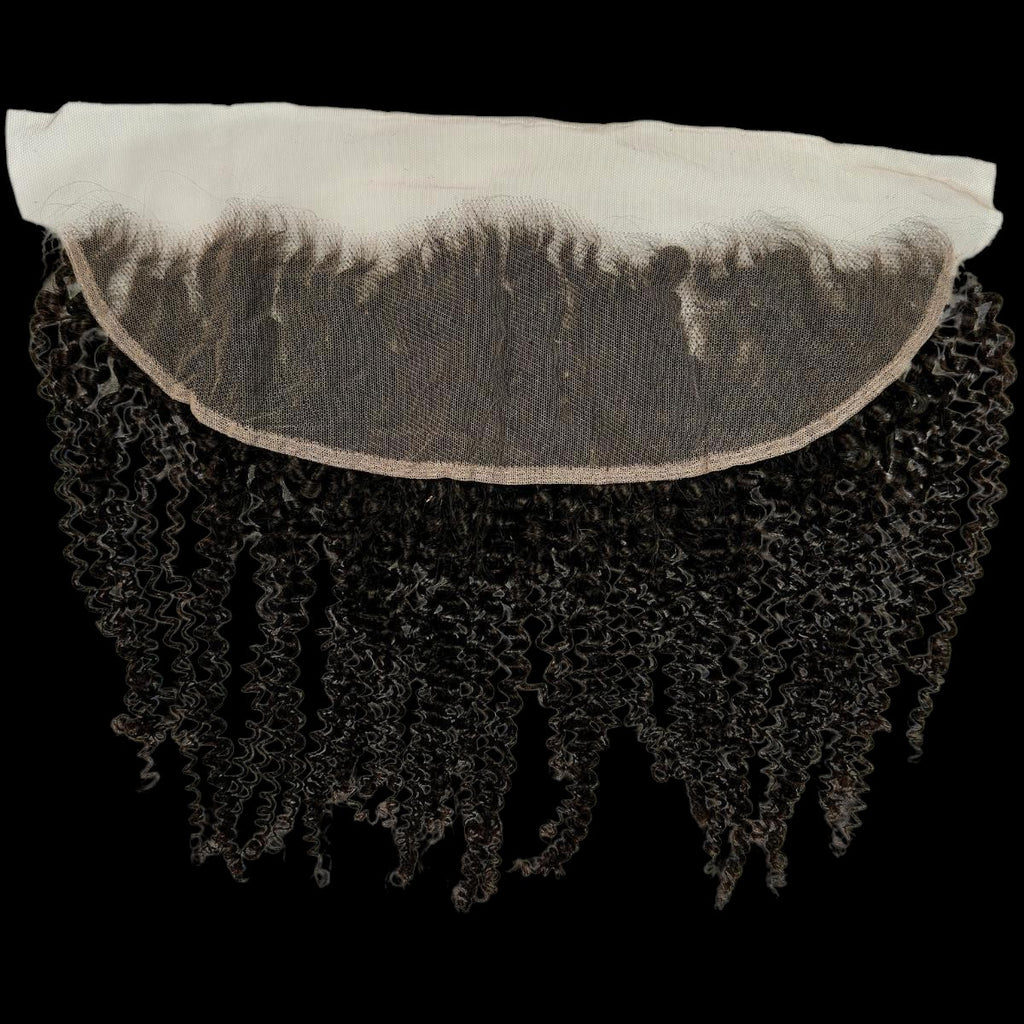 Jerry Curl 13x4 Transparent Lace Human Hair Frontal by Private Label