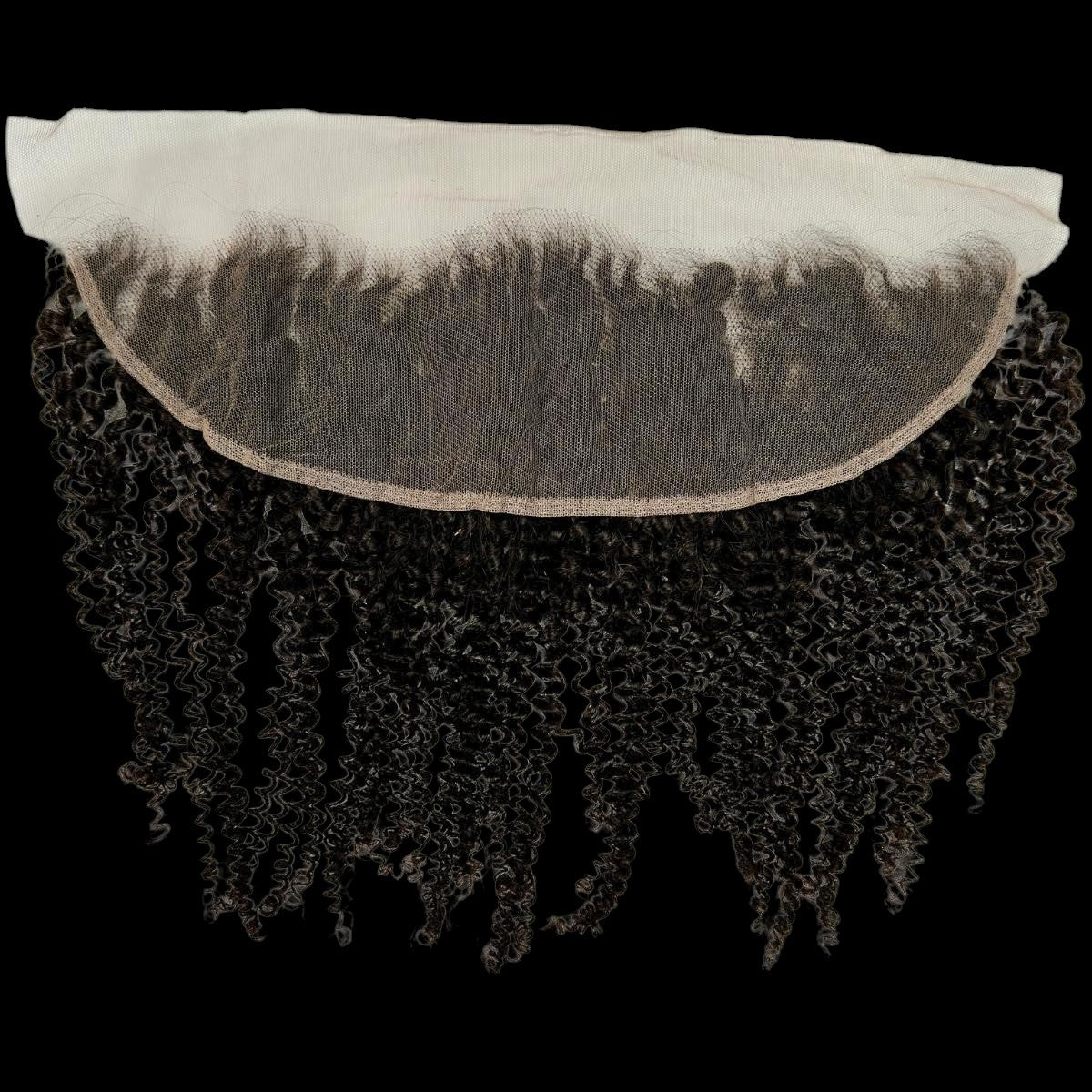 Jerry Curl 13x4 Transparent Lace Human Hair Frontal by Private Label
