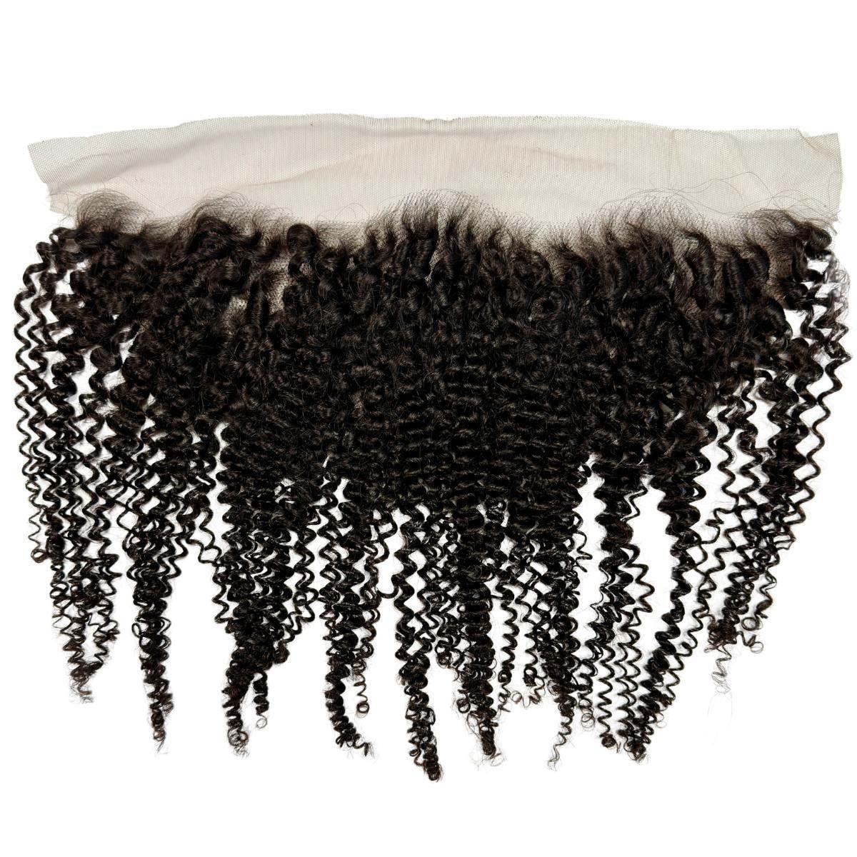 Jerry Curl 13x4 Transparent Lace Human Hair Frontal by Private Label