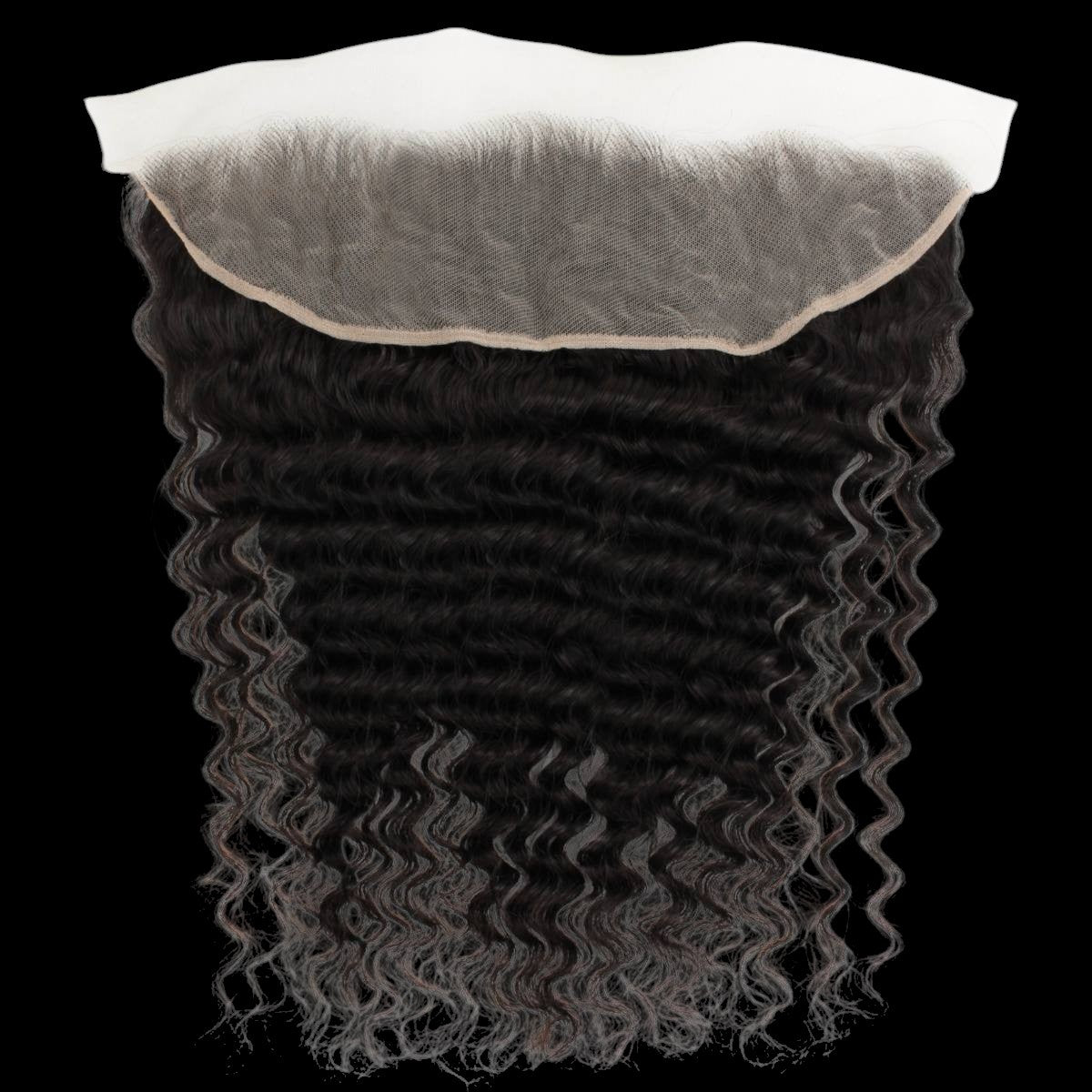 Deep Wave 13x4 Transparent Lace Human Hair Frontal by Private Label