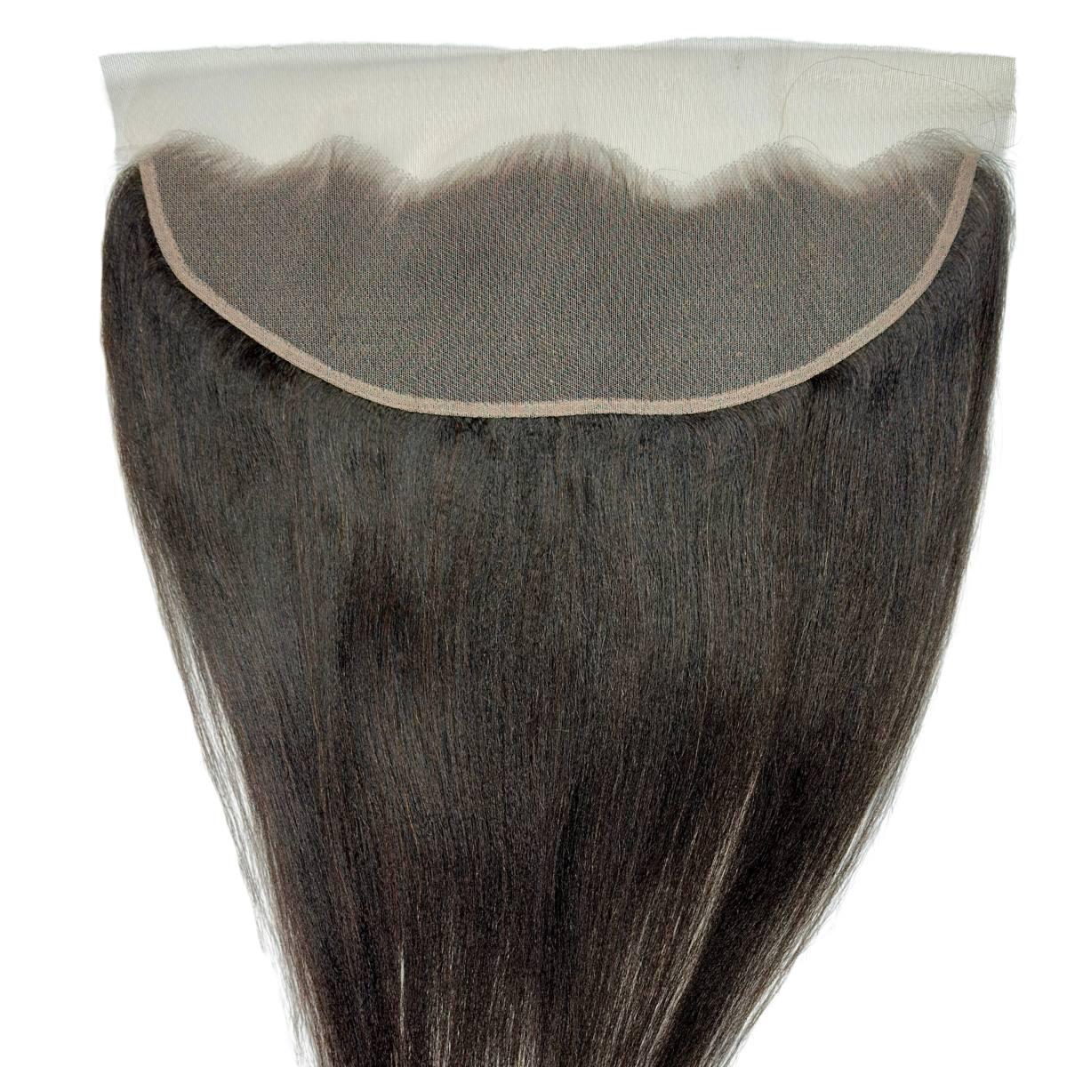 Yaki Straight 13x4 Transparent Lace Human Hair Frontal by Private Label