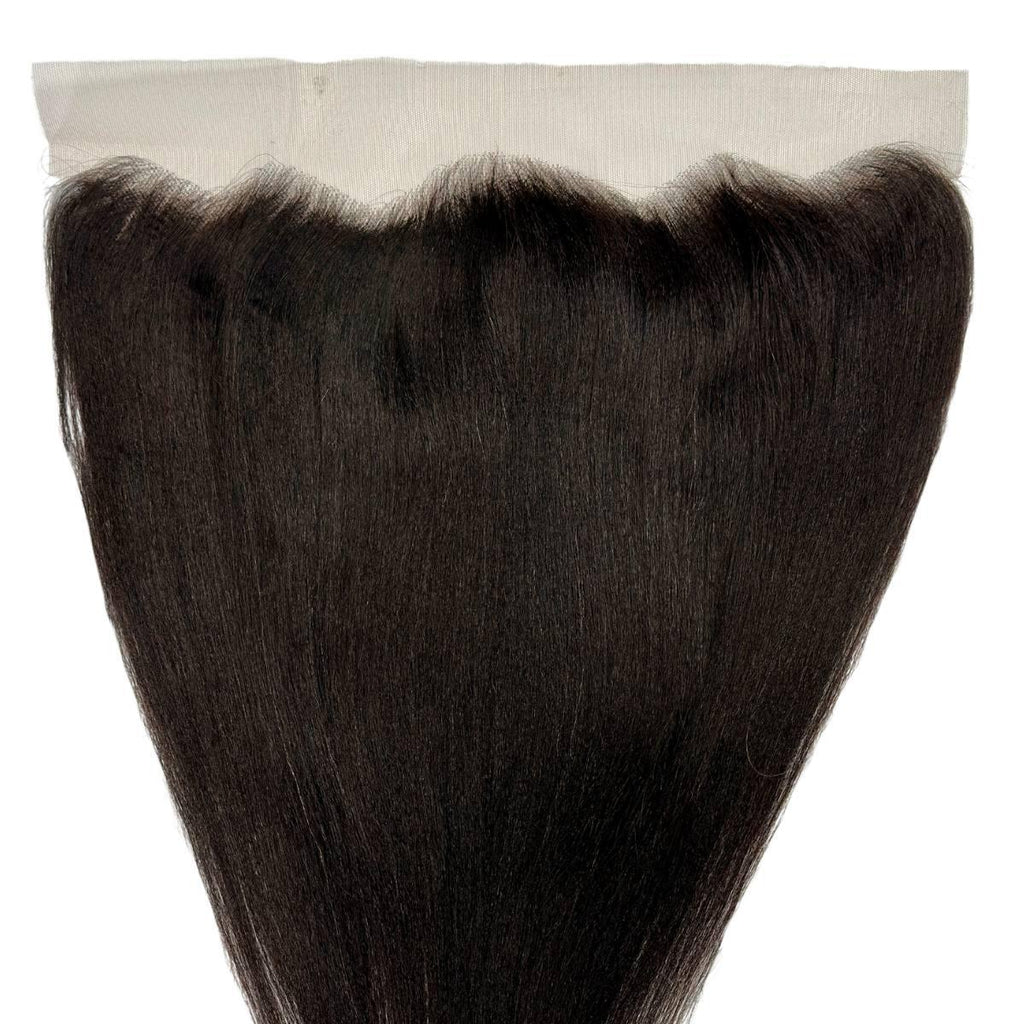 Yaki Straight 13x4 Transparent Lace Human Hair Frontal by Private Label