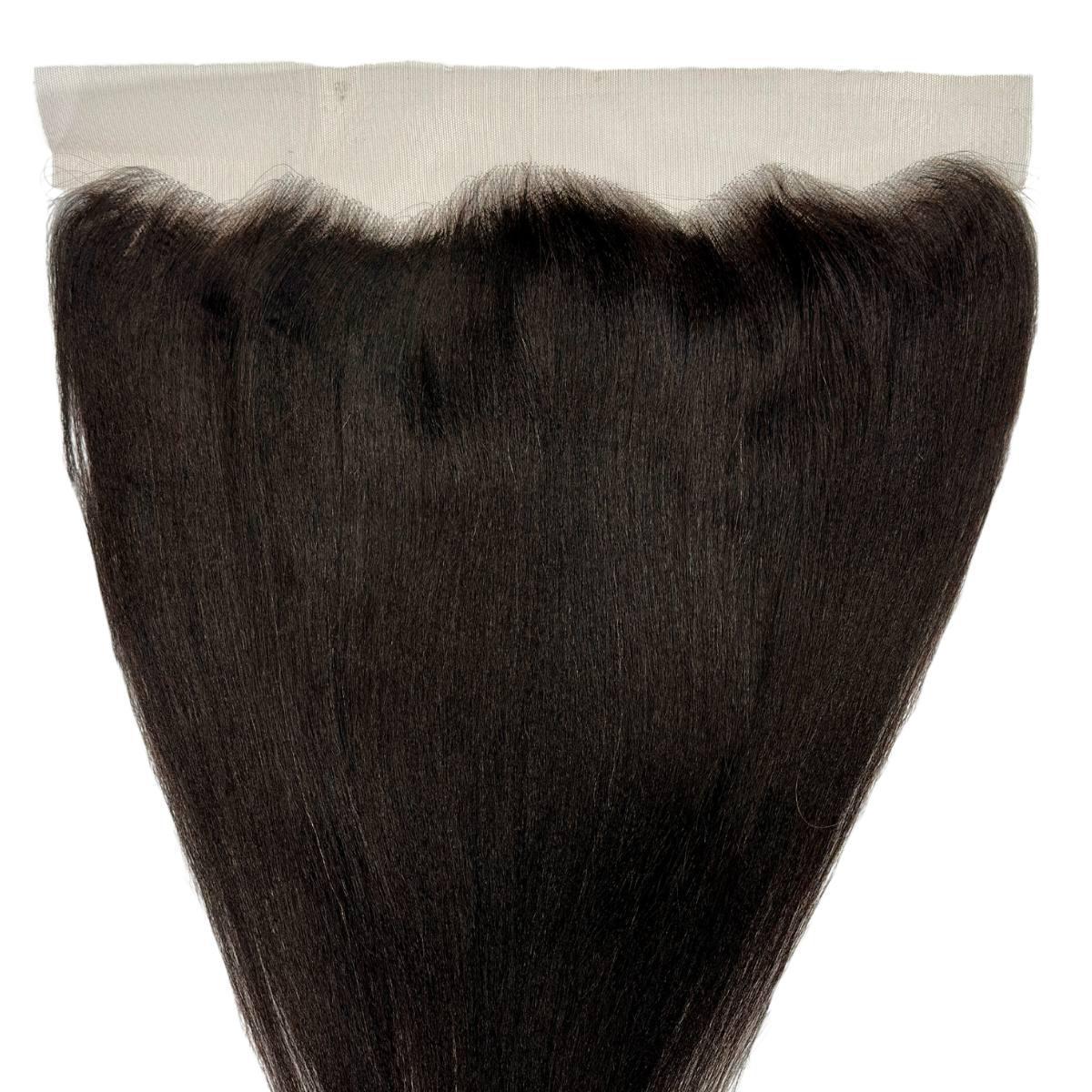 Yaki Straight 13x4 Transparent Lace Human Hair Frontal by Private Label