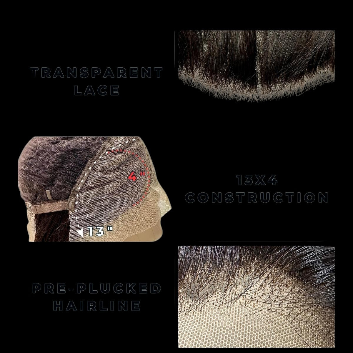 Honeycomb 13x4 Transparent Lace Front 100% Human Hair Bob Wig by Private Label