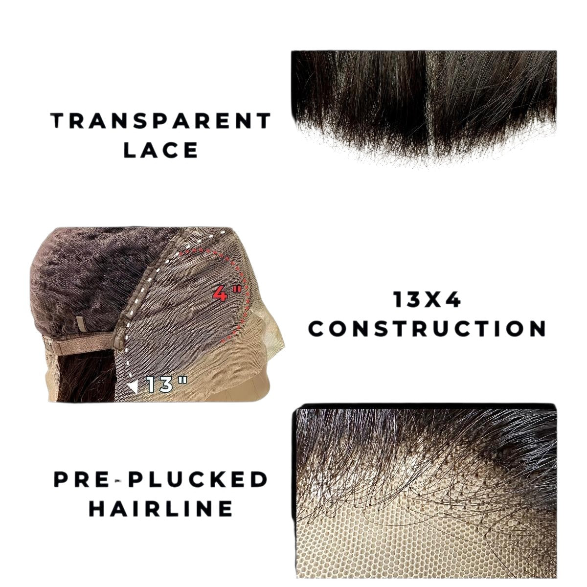 Cinnamon 13x4 Transparent Lace Front 100% Human Hair Bob Wig by Private Label