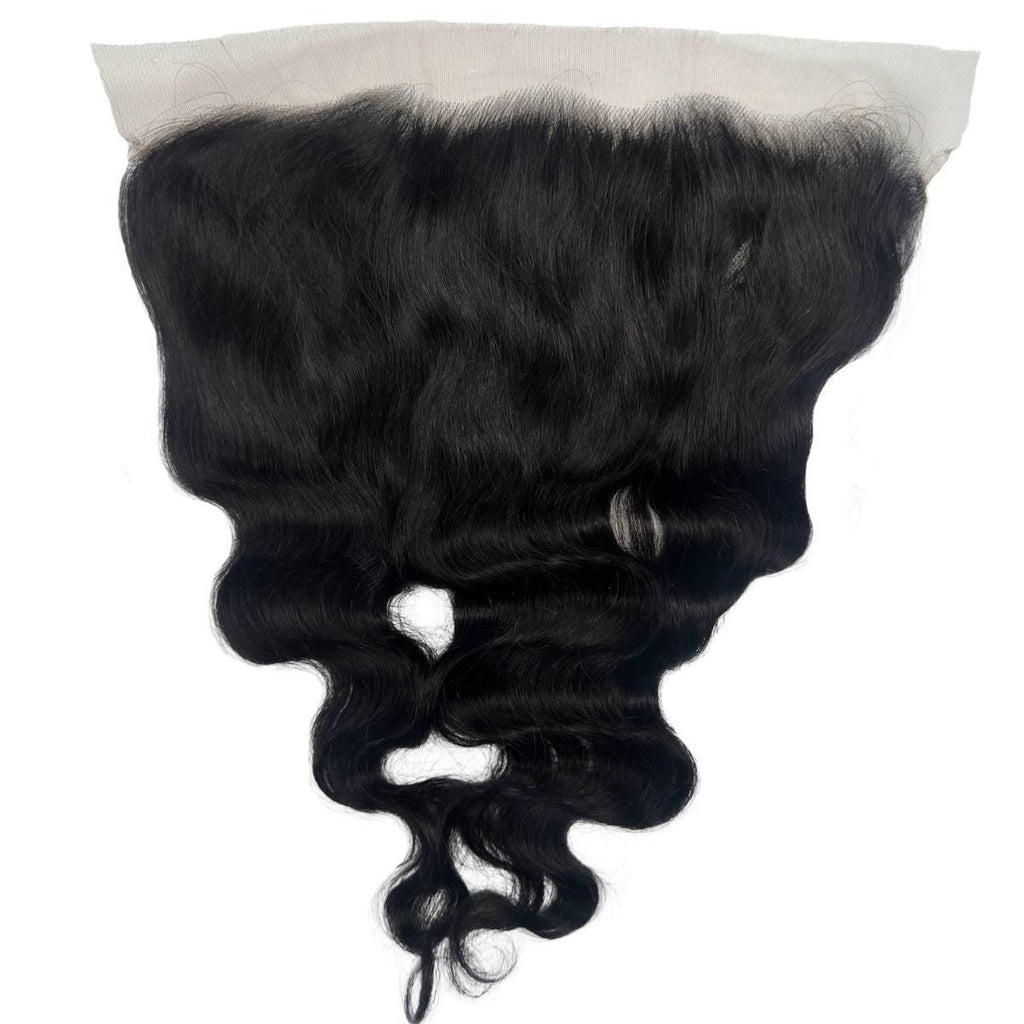 Jet Black Body Wave 13x6 HD Lace Human Hair Frontal by Private Label