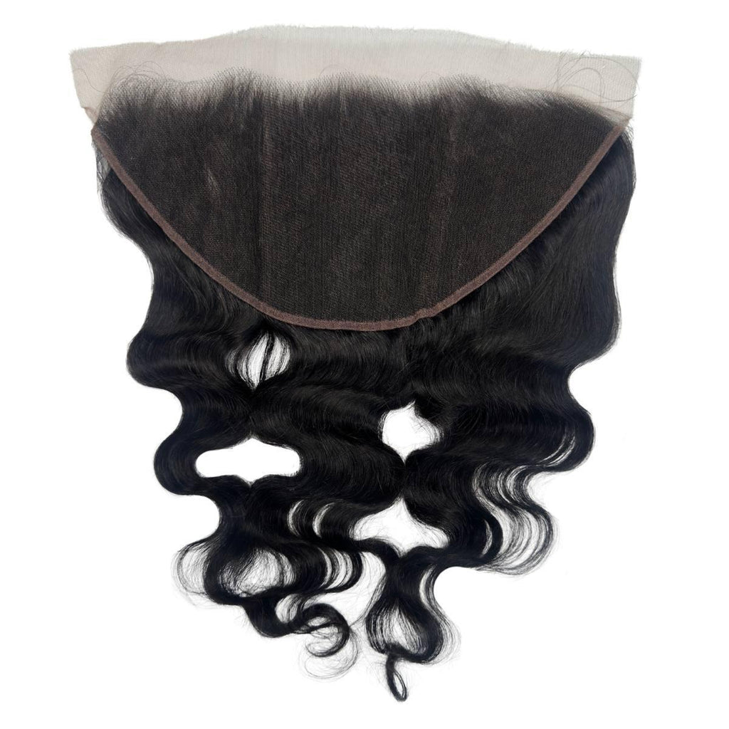 Jet Black Body Wave 13x6 HD Lace Human Hair Frontal by Private Label