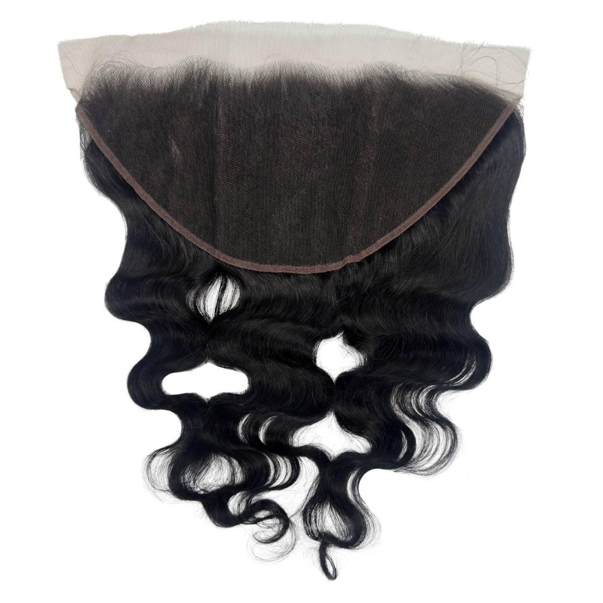 Jet Black Body Wave 13x6 HD Lace Human Hair Frontal by Private Label