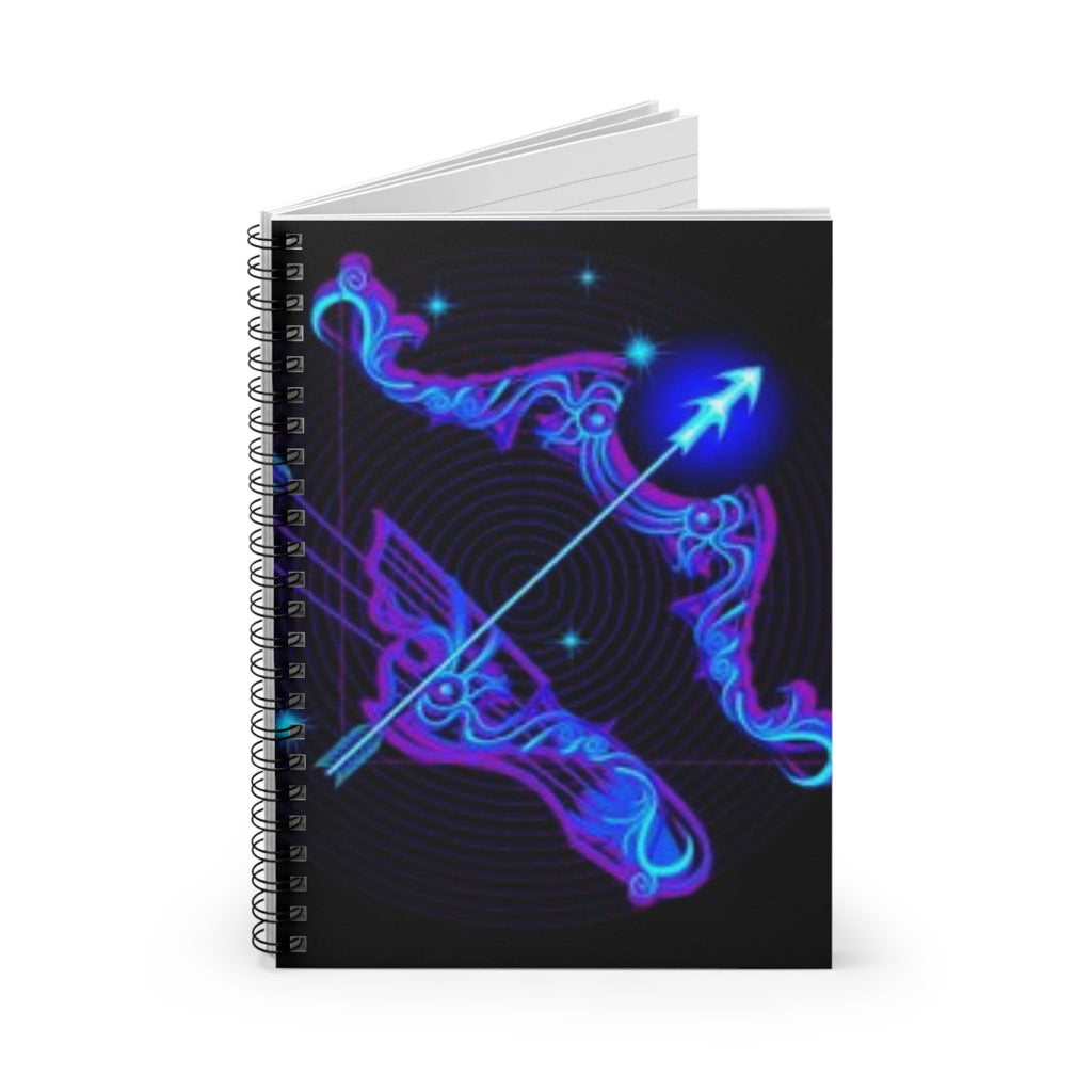 Bleu Aura: Sagittarius Spiral Notebook - Ruled Line