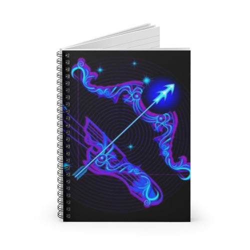 Bleu Aura: Sagittarius Spiral Notebook - Ruled Line by Printify