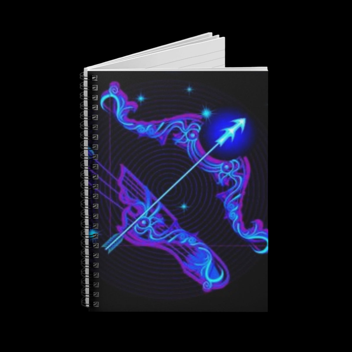 Bleu Aura: Sagittarius Spiral Notebook - Ruled Line - AetherLux.Shop
