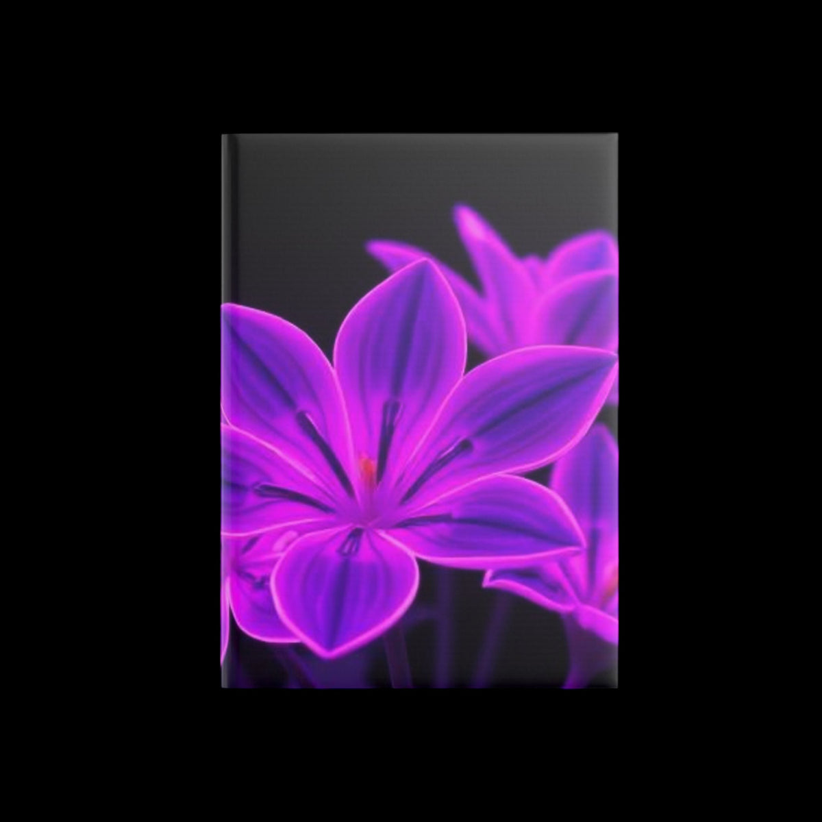Royal Aura: Dark Flowers Hardcover Notebook with Puffy Covers - AetherLux.Shop