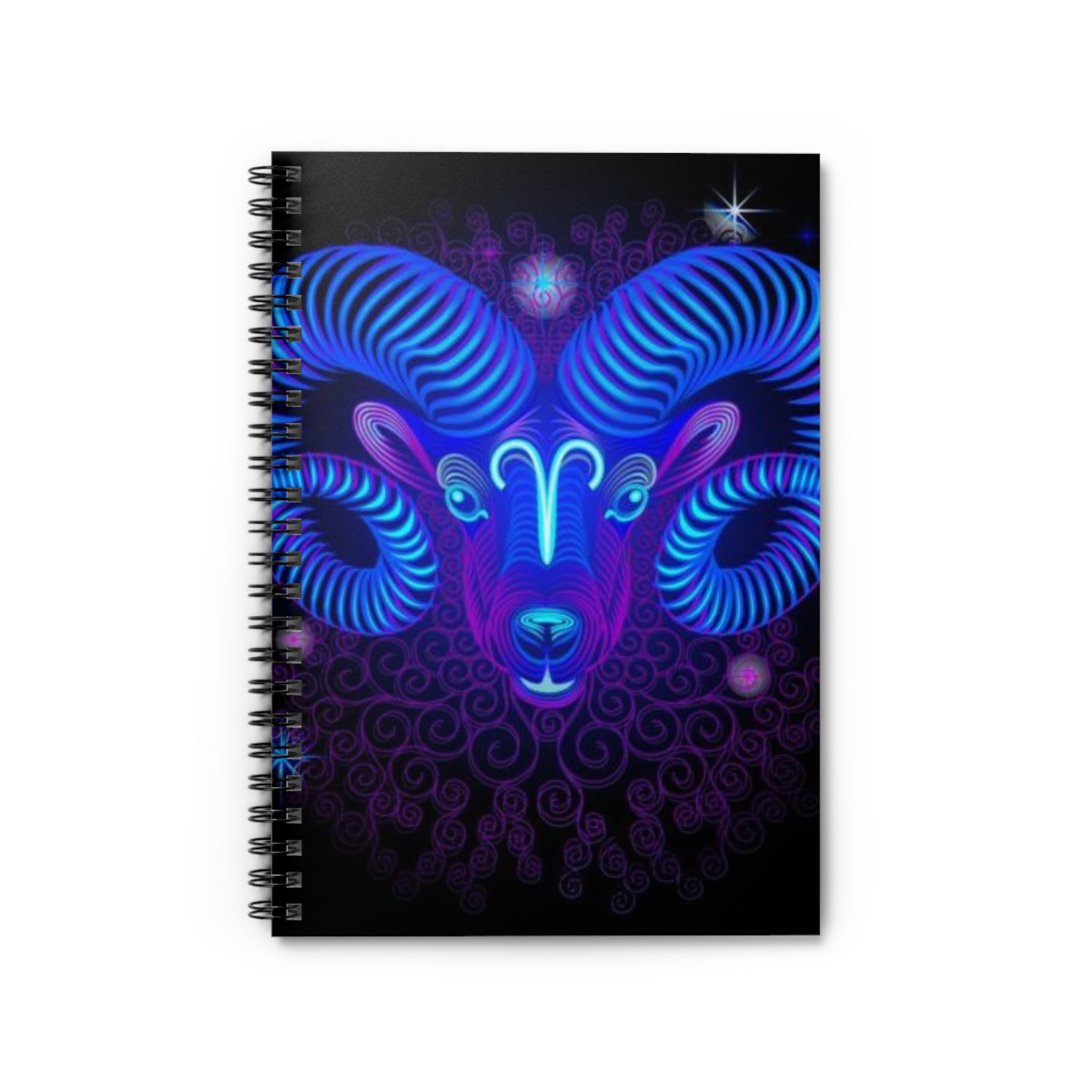 Bleu Aura: Leo Spiral Notebook - Ruled Line