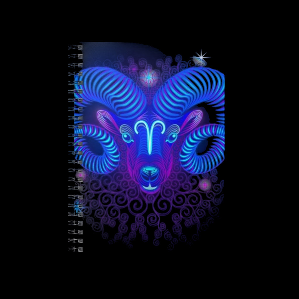 Bleu Aura: Leo Spiral Notebook - Ruled Line by Printify