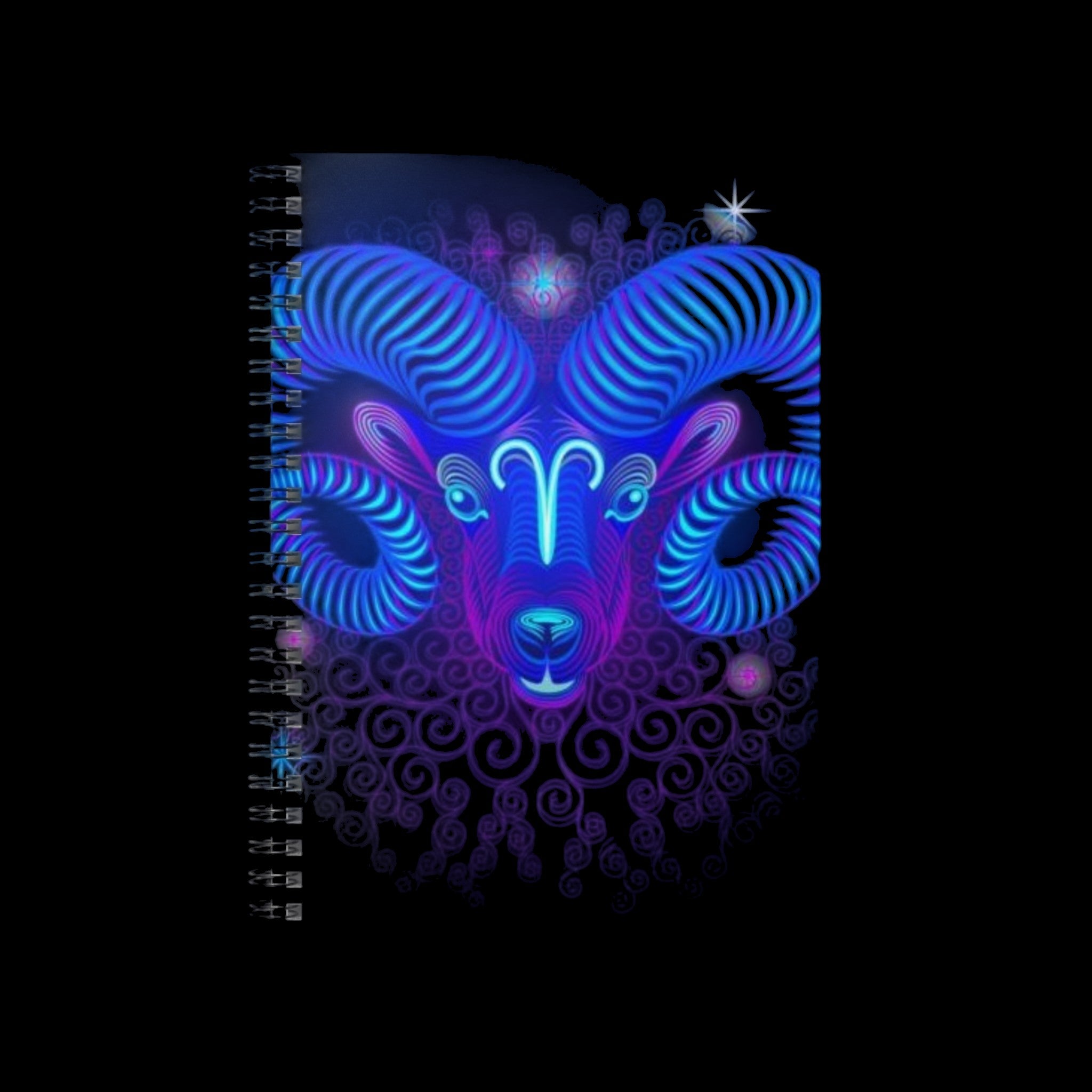 Bleu Aura: Leo Spiral Notebook - Ruled Line by Printify