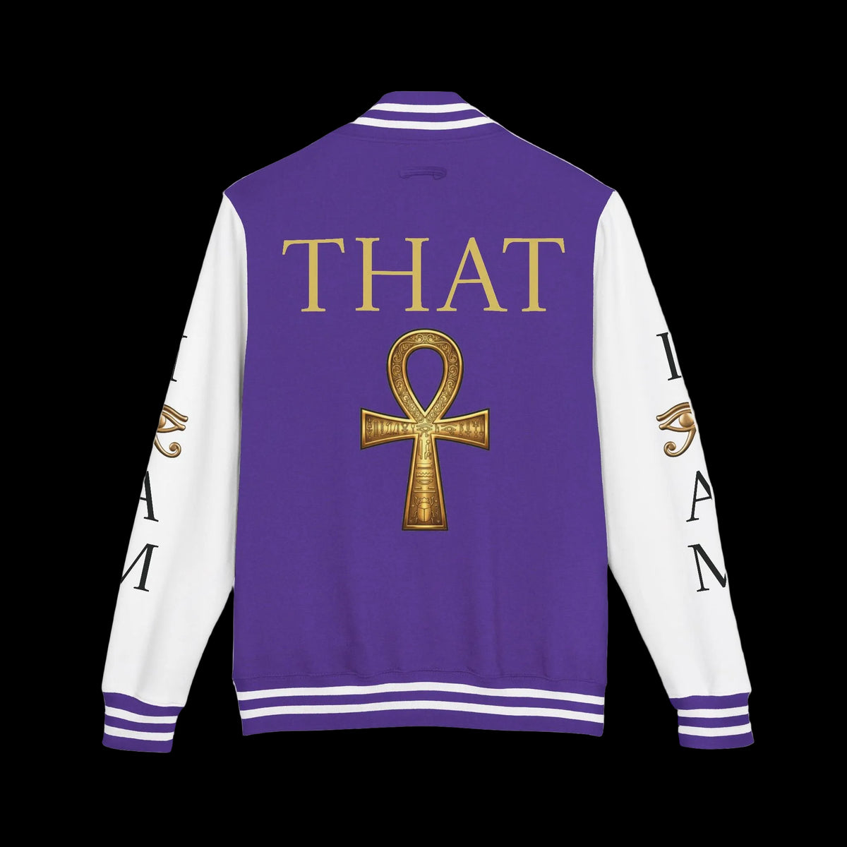 I Am That I Am Ankh Letterman Jacket - AetherLux.Shop