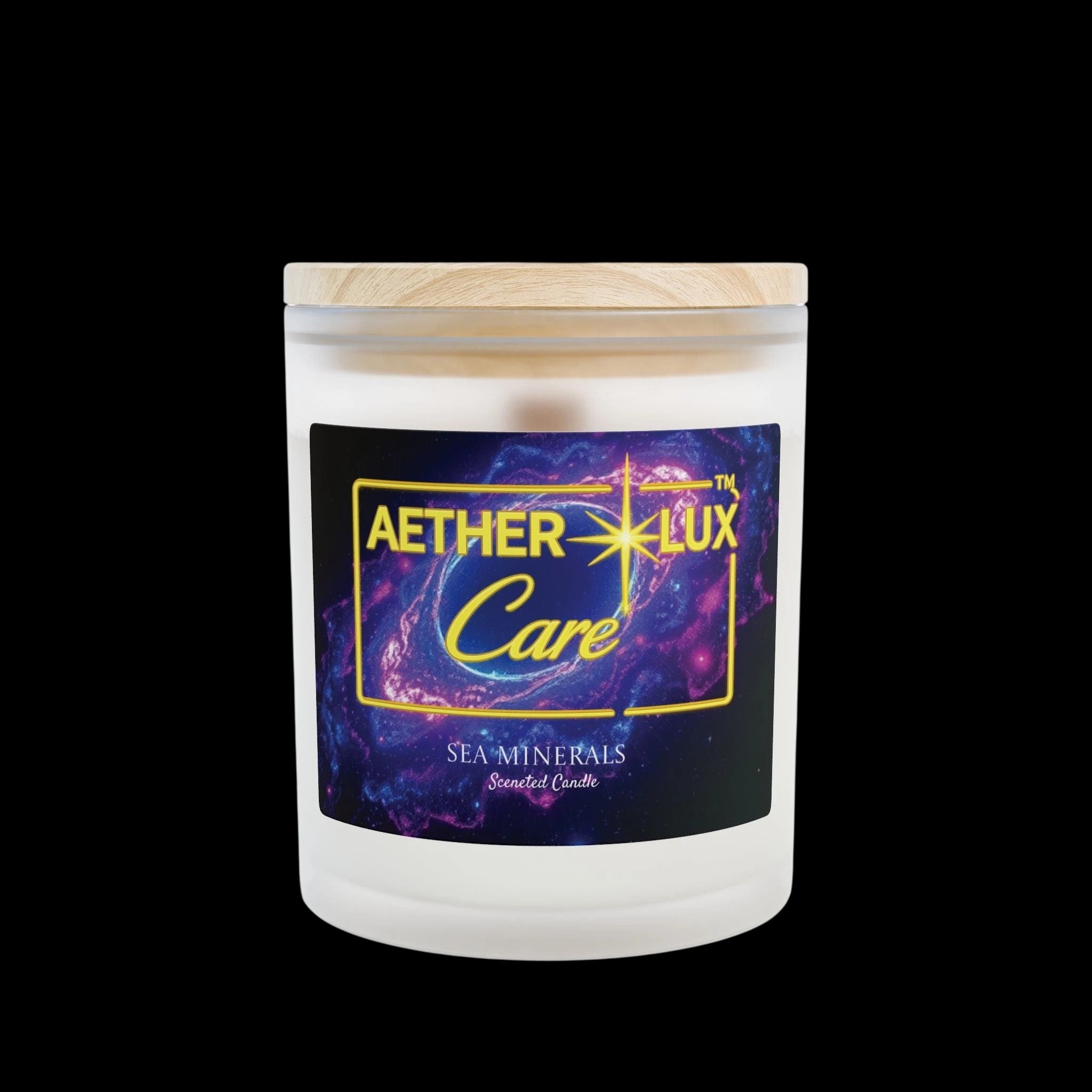 Sea Minerals Frosted Glass Candle, 11oz by Printify