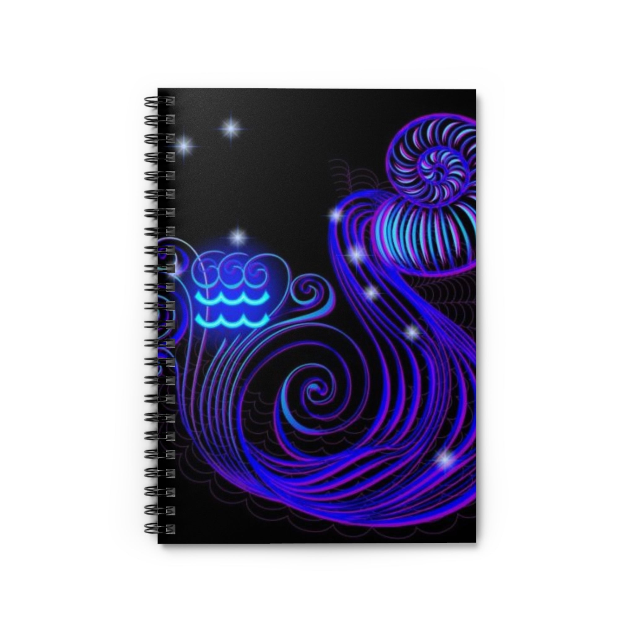 Bleu Aura: Aquarius Spiral Notebook - Ruled Line